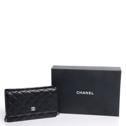 Chanel Caviar Quilted Wallet On Chain WOC Black 5 of 8