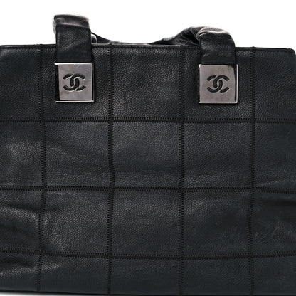 Chanel Caviar Square Stitched Tote Black 15 of 23