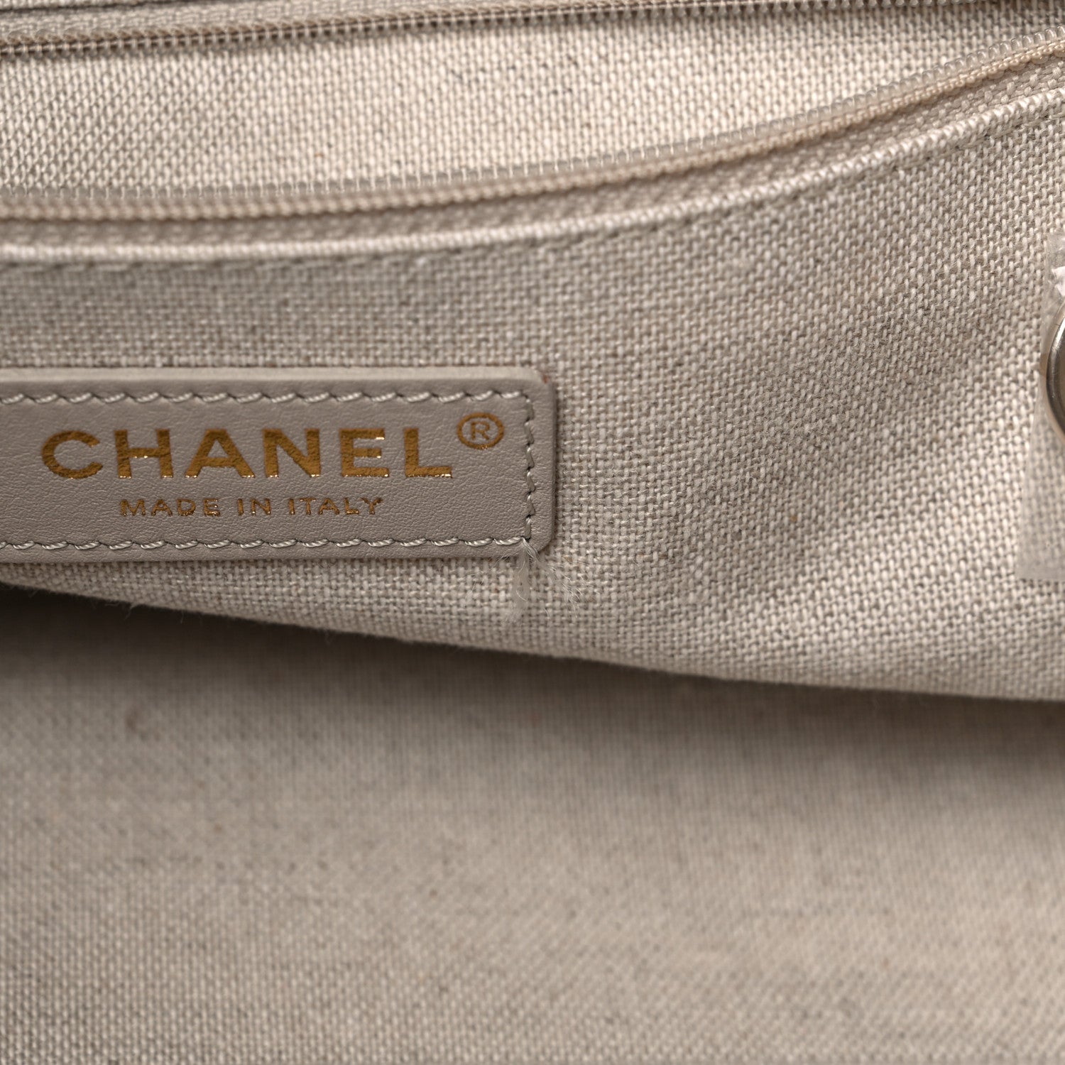 Chanel Mixed Fibers Calfskin Small Deauville Tote Grey Light Blue 12 of 13