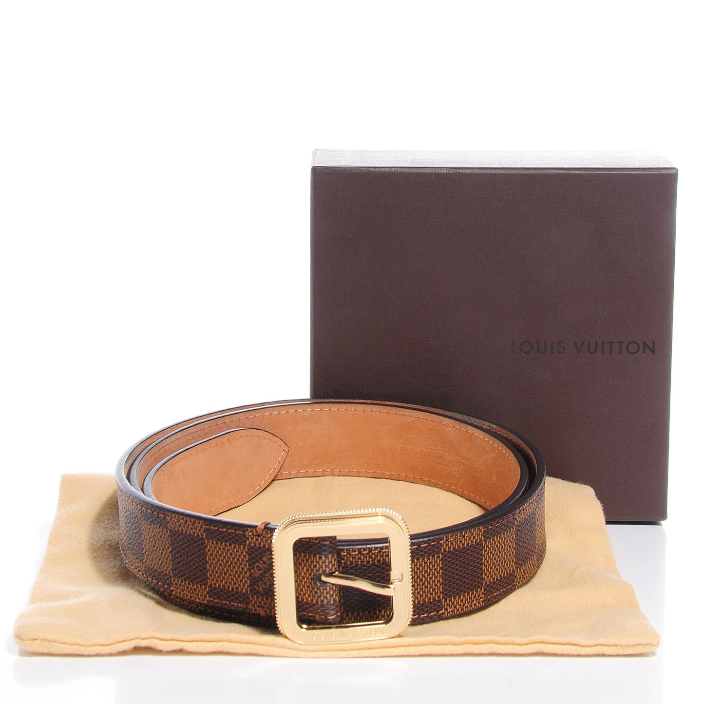 Damier Ebene Tresor Belt 95 38
