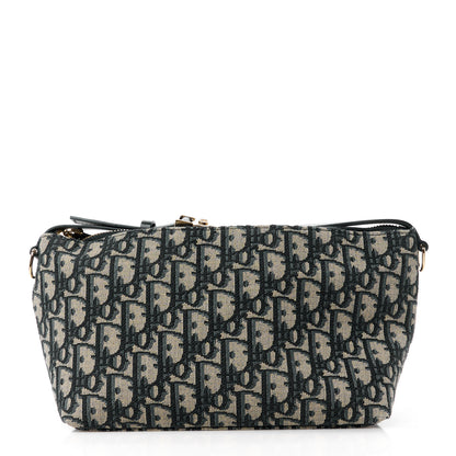 Christian Dior Oblique Medium Diortravel Nomad Pouch Blue 1 of 10