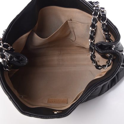 Chanel Caviar Quilted Expandable Zip Shoulder Bag Black 5 of 11