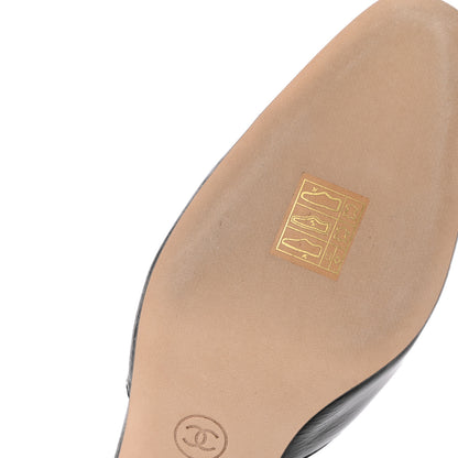 Chanel Patent Cap Toe CC Slingback Flats 36.5 Black White 12 of 13