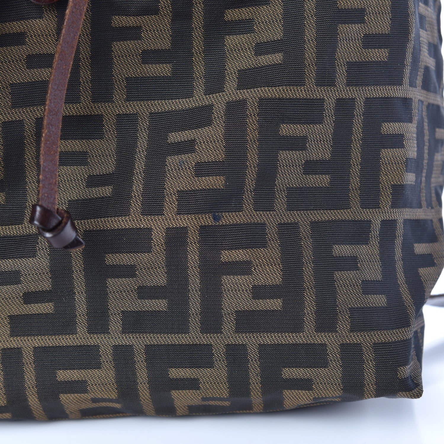 Fendi Zucca Drawstring Flap Backpack Tobacco 10 of 11