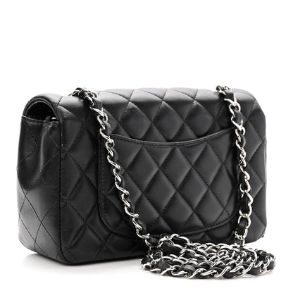 Chanel Lambskin Quilted Mini Rectangular Flap Black 3 of 12
