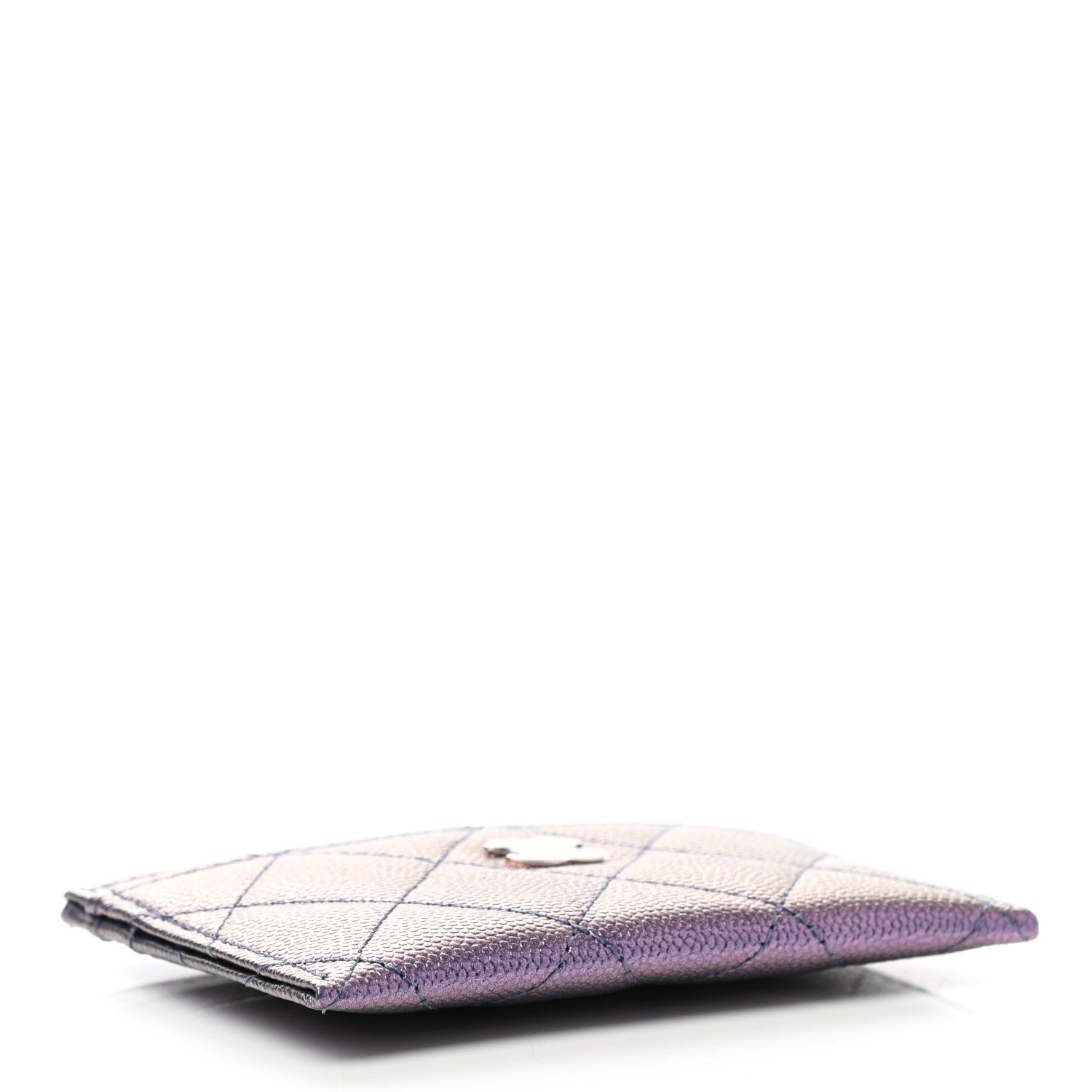 Chanel Iridescent Caviar Quilted Card Holder Dark Blue 4 of 9