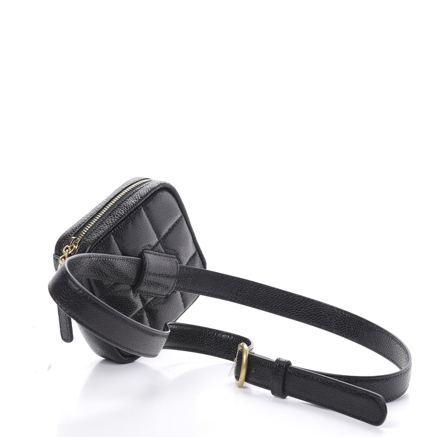 Chanel Caviar Quilted Coin Purse Belt Bag Black 3 of 10