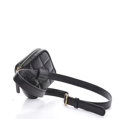 Chanel Caviar Quilted Coin Purse Belt Bag Black 3 of 10