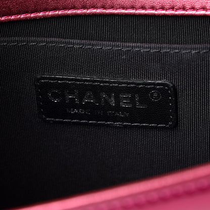 Chanel Metallic Patent Calfskin Quilted Medium Boy Flap Pink 6 of 9