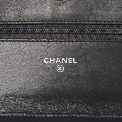 Chanel Lambskin Quilted Boy Wallet On Chain WOC Grey 6 of 12