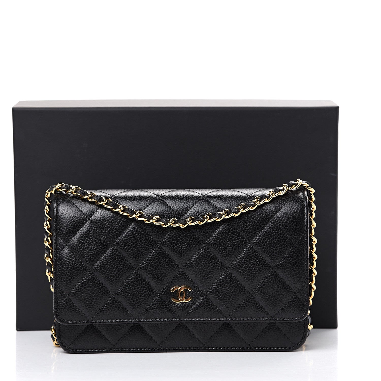 Chanel Caviar Quilted Wallet On Chain WOC Black 11 of 11