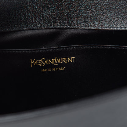 Saint Laurent Calfskin Monogram Large Belle De Jour Clutch Black 6 of 9