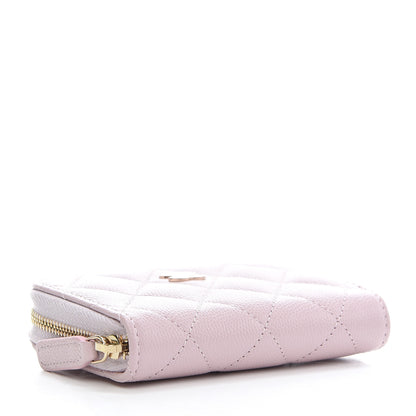 Chanel Caviar Quilted Zip Coin Purse Light Pink 4 of 8