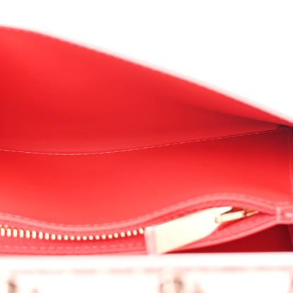 Christian Louboutin Metallic Patent Calfskin Spikes Loubinthesky Paloma Clutch Pink 5 of 11