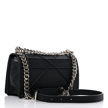 Christian Dior Grained Calfskin Small Diorama Flap Bag Black 3 of 12