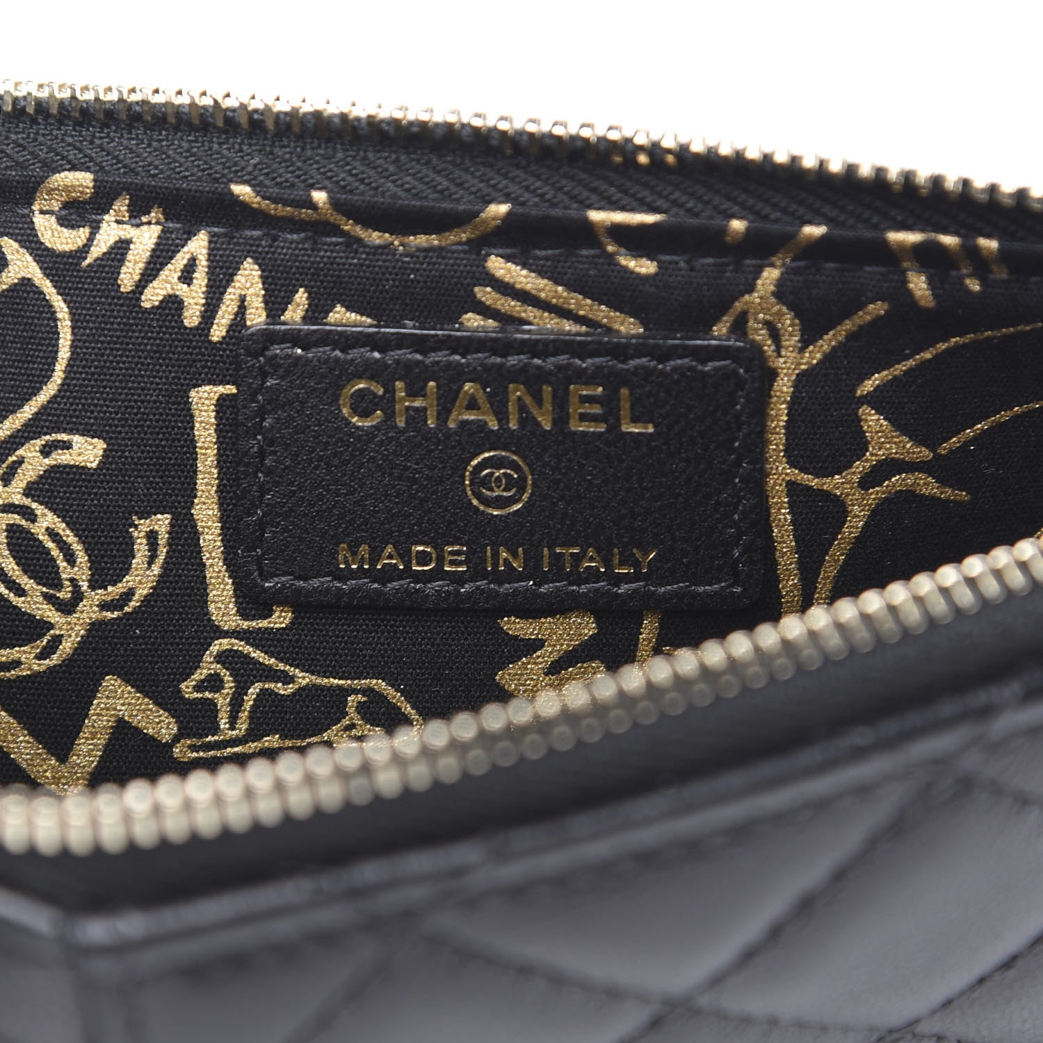 Chanel Lambskin Quilted Classic Flat Wallet Pouch Black 5 of 7
