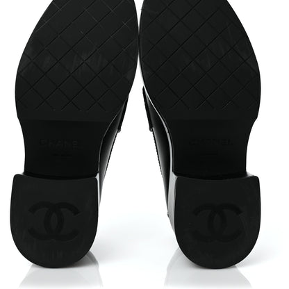 Chanel Calfskin CC Platform Loafers 35 Black 5 of 11