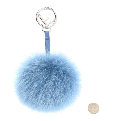 Fendi Fox Fur Nappa F is Fendi Pom Pom Bag Charm Nebula 2 of 4