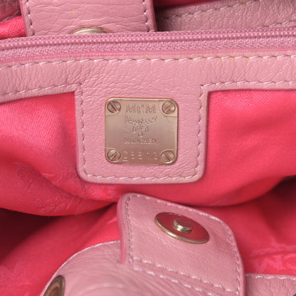 MCM Calfskin Ottomar Drawstring Shoulder Bag Pink 6 of 18