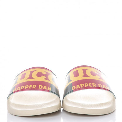 Gucci X DAPPER DAN Rubber Womens Slide Sandals 40 Red Green Crop 2 of 9