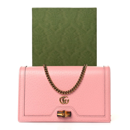 Gucci Textured Dollar Calfskin Mini Diana Chain Bag Wild Rose 11 of 11
