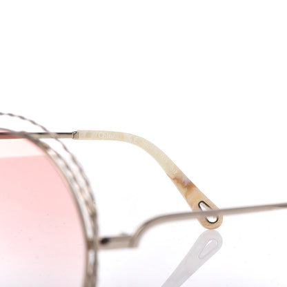 Chloe Oversized Round Carlina Oversized Round Sunglasses CE114ST Gold 5 of 6