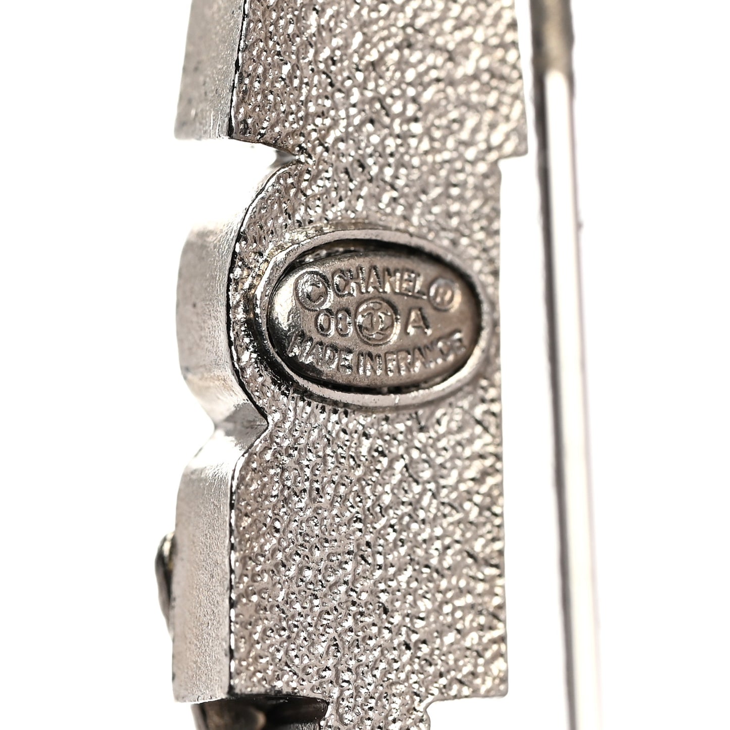 Crystal CC London Paris Multi Strand Chain Brooch Silver