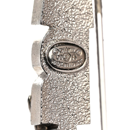 Chanel Crystal CC London Paris Multi Strand Chain Brooch Silver 3 of 3