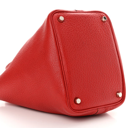 Hermes Taurillon Clemence Picotin 18 PM Rouge Vif 9 of 12