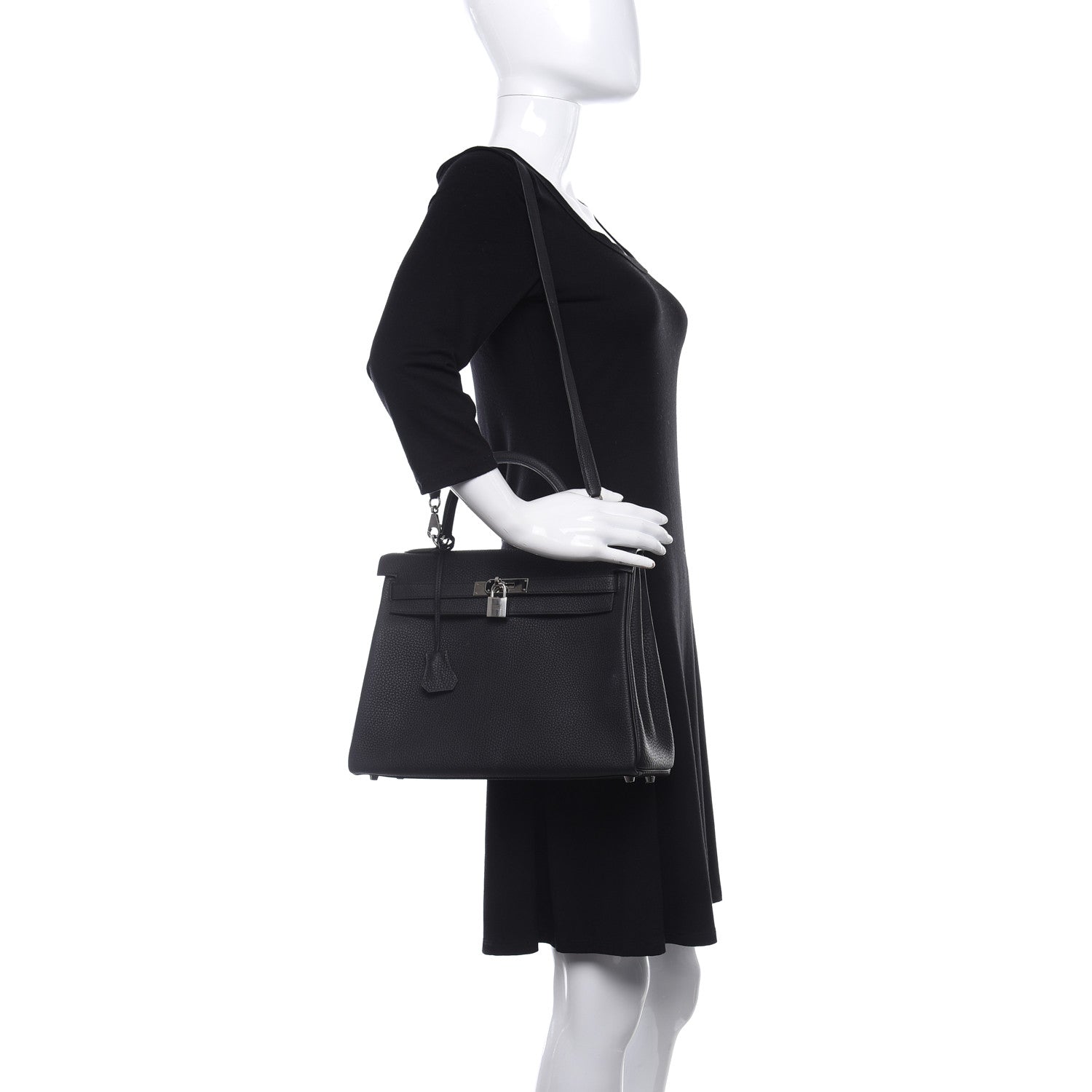 Hermes Togo Kelly Retourne 32 Black 2 of 13