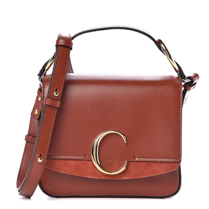 Chloe Calfskin Small C Double Carry Sepia Brown 1 of 10