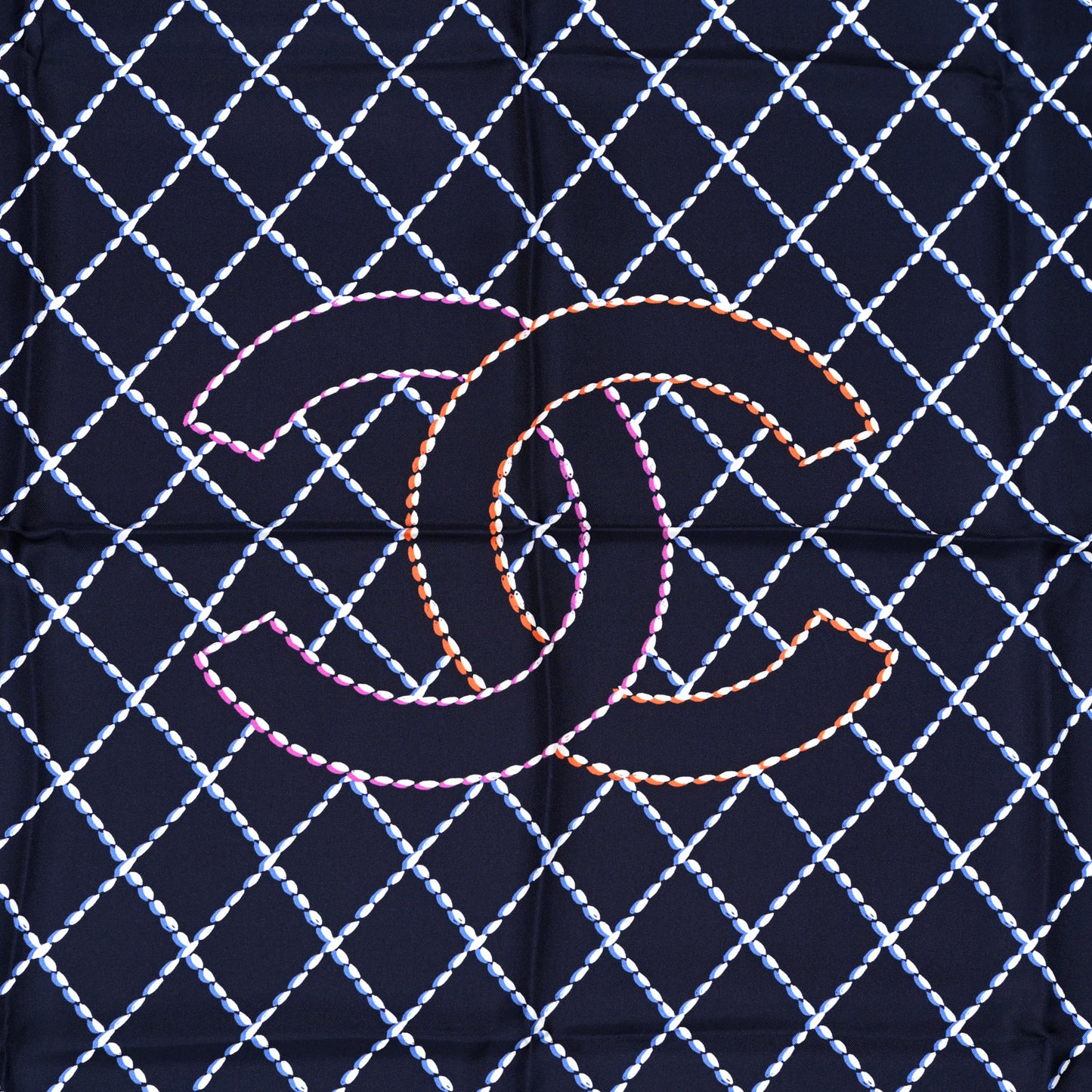 Silk CC Logo Square Scarf Multicolor