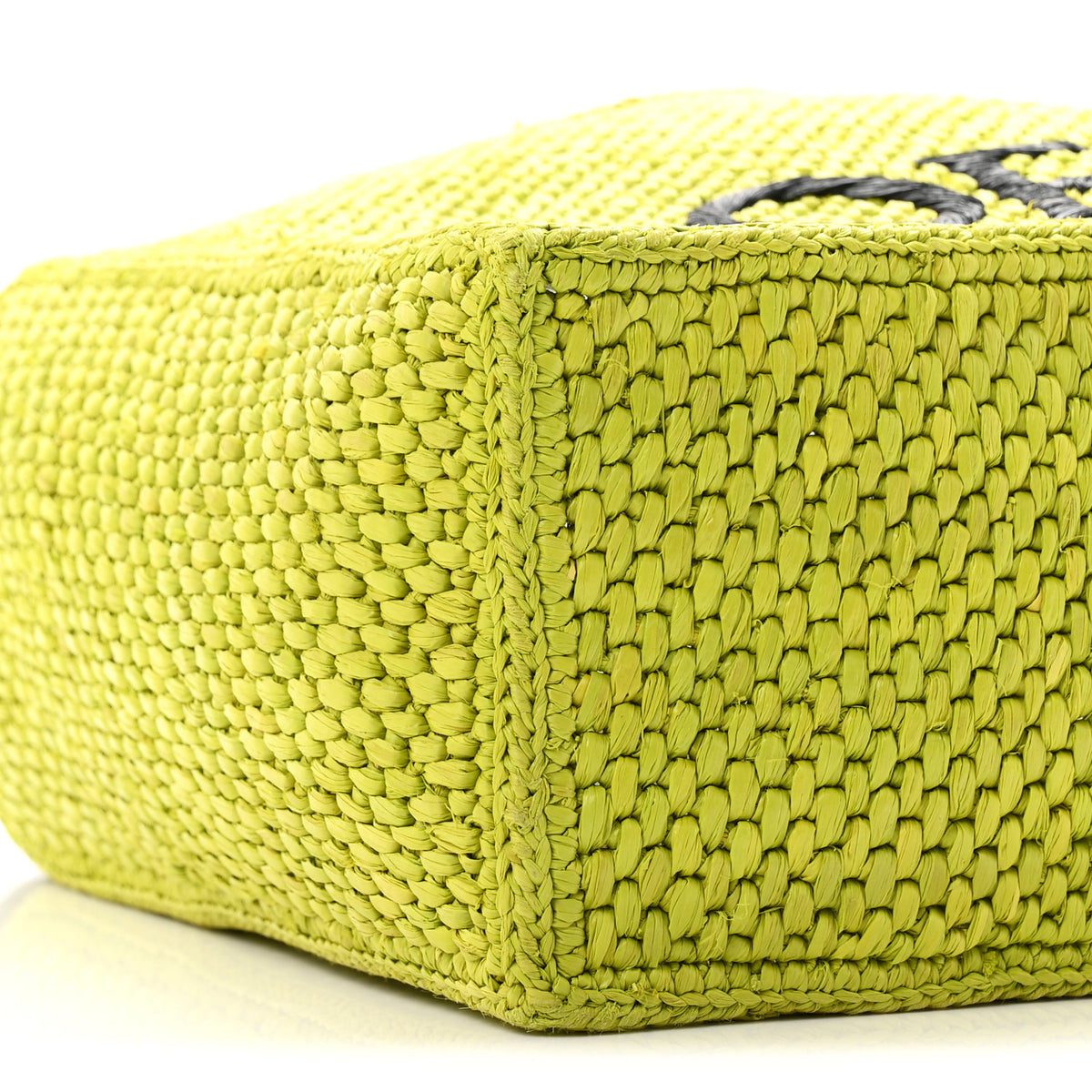 X PAULA'S IBIZA Raffia Font Tote Meadow Green