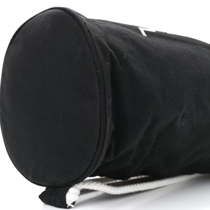 Chanel Canvas Drawstring Backpack Black White 8 of 8