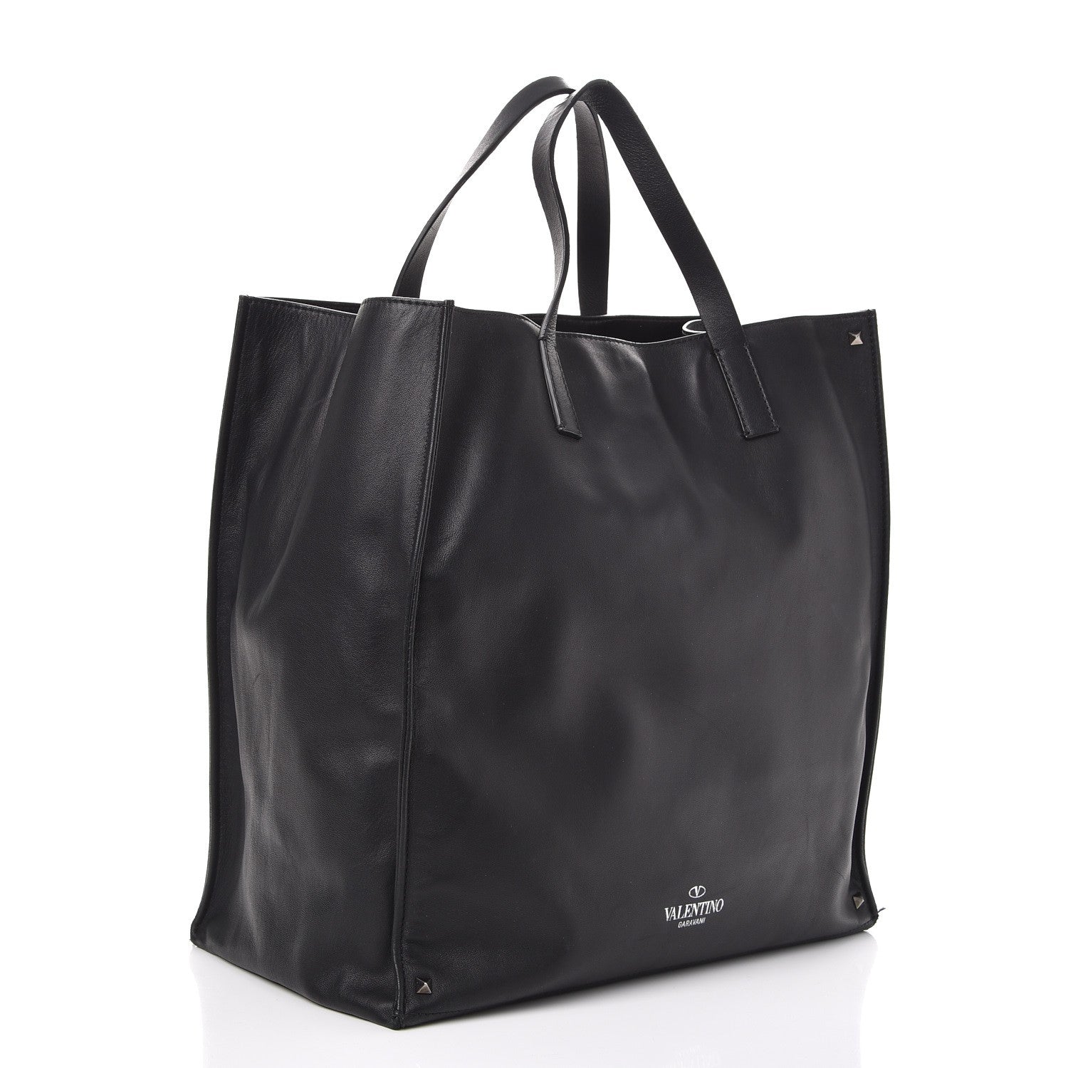 Valentino Garavani Nappa Rockstud Vertical Tote Black 3 of 17
