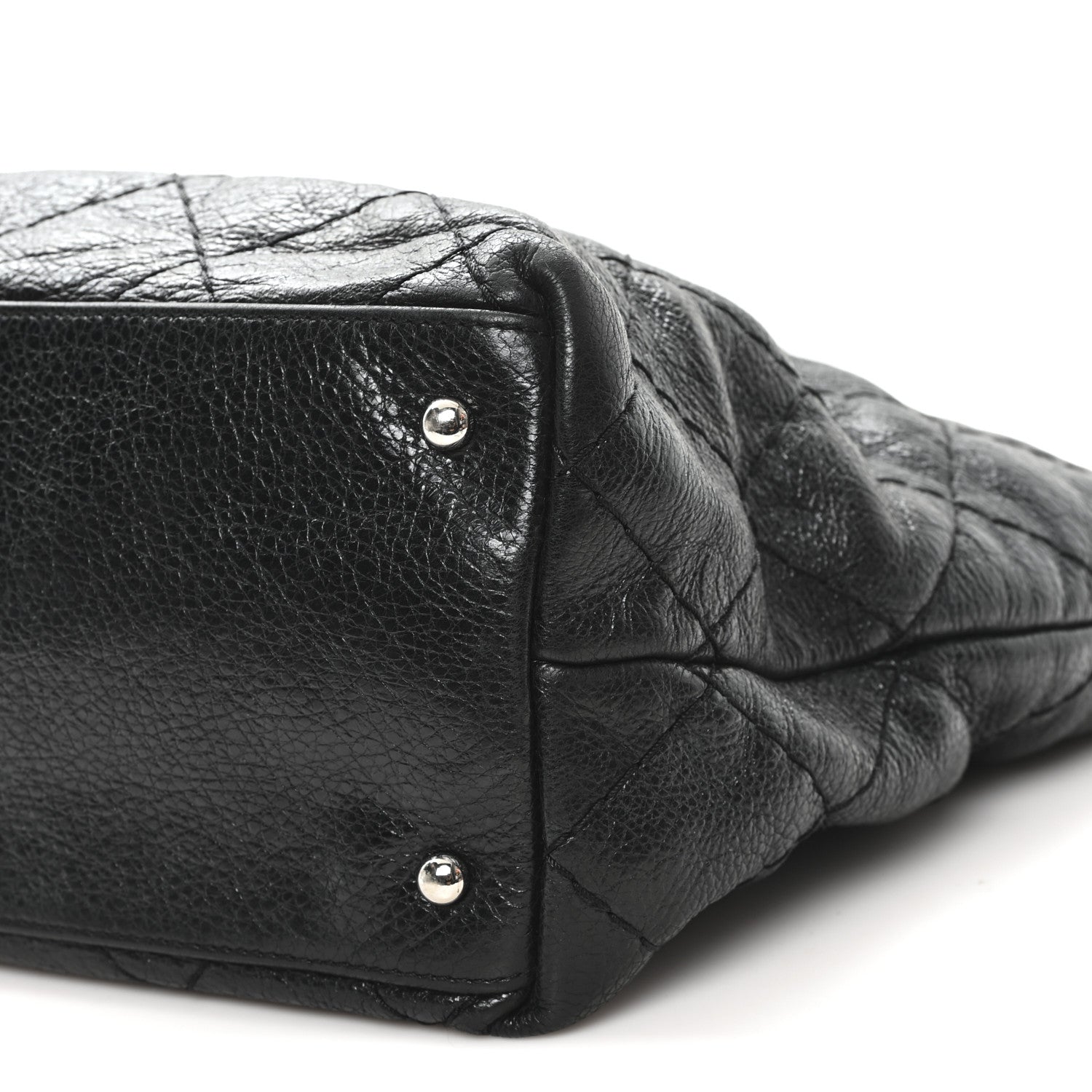 Chanel Glazed Calfskin Large On The Road Tote Black 10 of 10