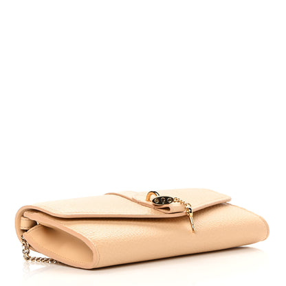 Chloe Shiny Grained Calfskin Aby Wallet on Chain Wooden Beige 4 of 13