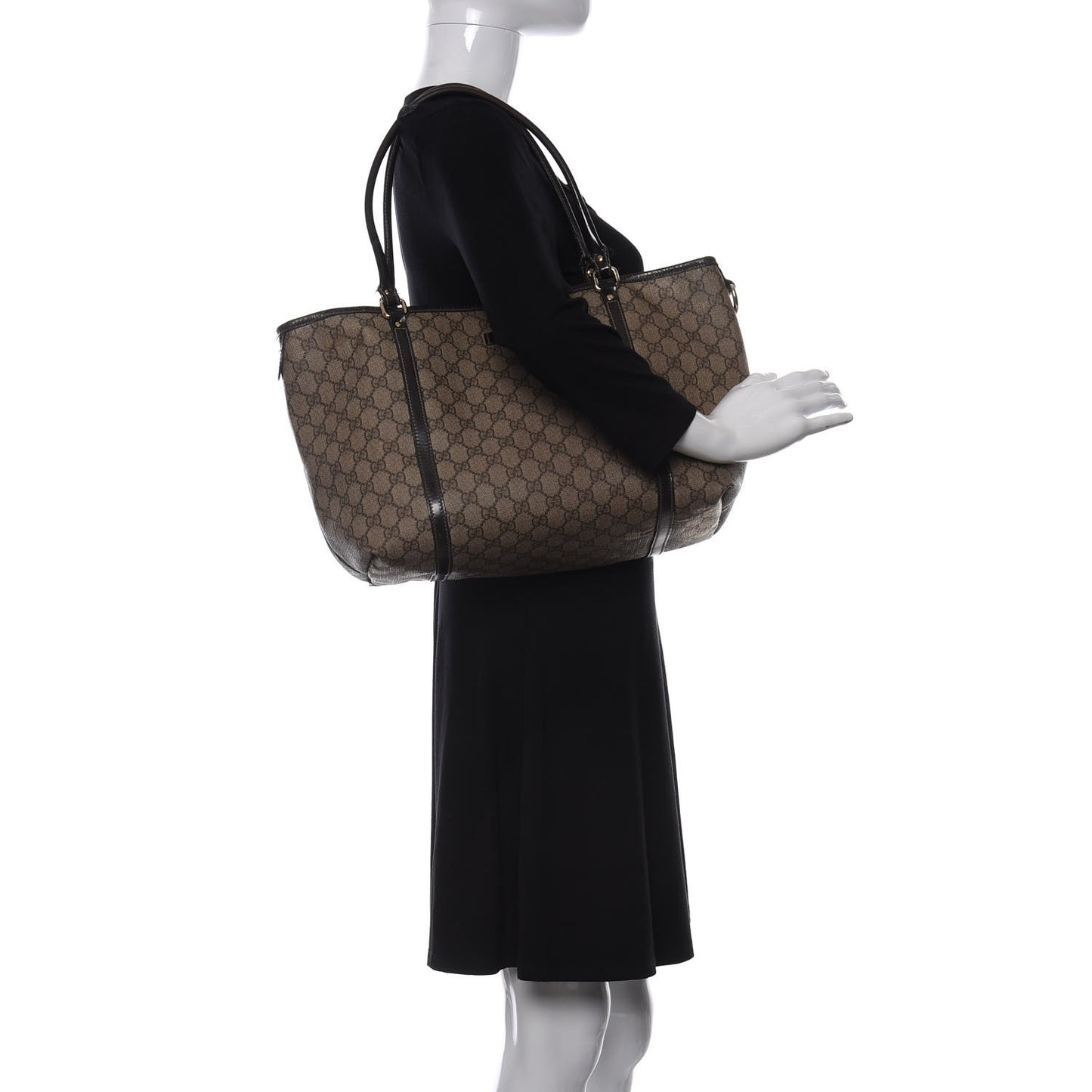 GG Plus Monogram Medium Joy Tote Brown