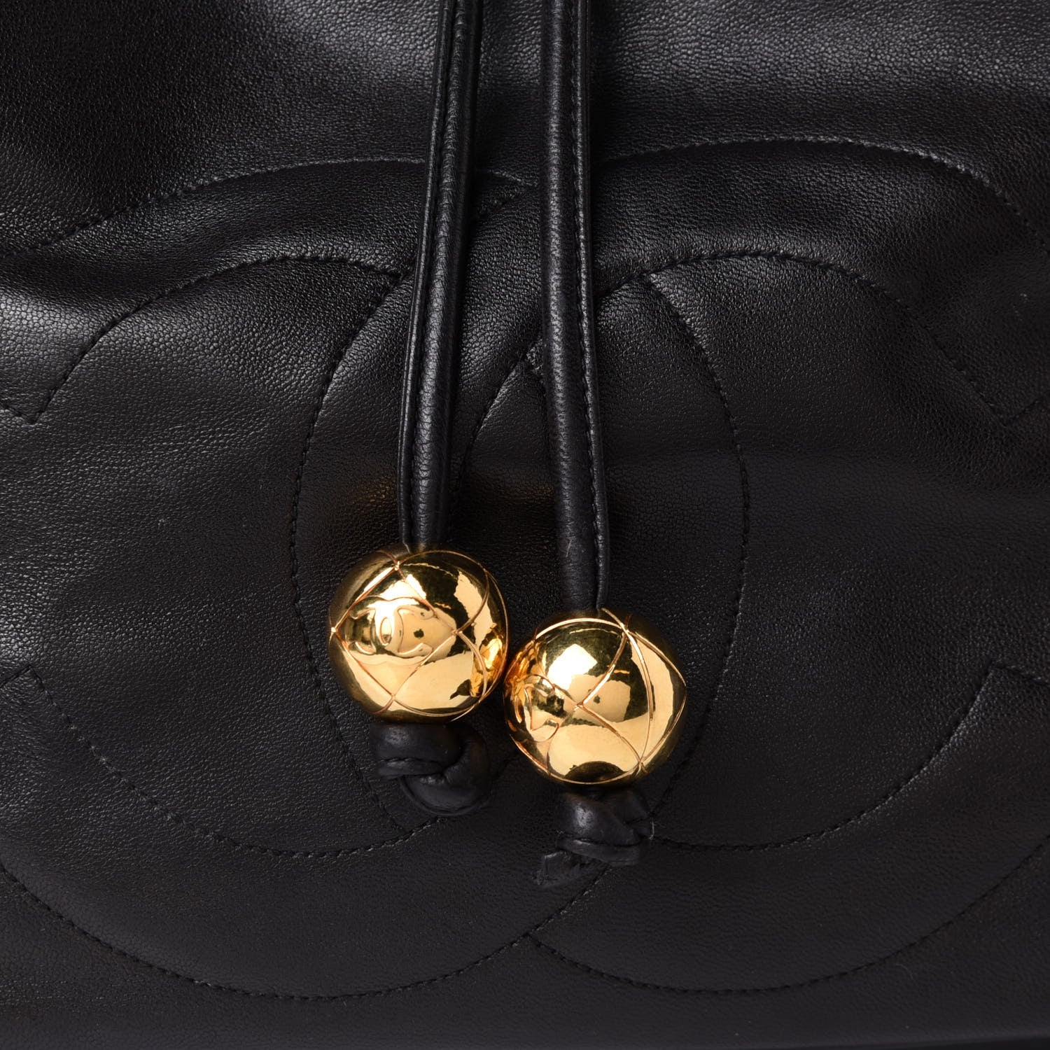 Chanel Lambskin CC Drawstring Backpack Black 8 of 10
