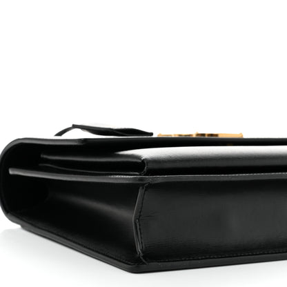 Saint Laurent Smooth Calfskin Medium Monogram Sunset Satchel Black 9 of 10