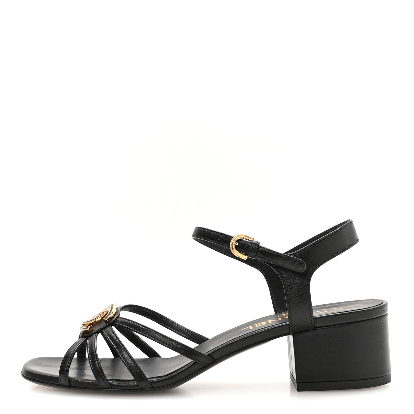 Lambskin Crystal CC Sandals 37.5 White