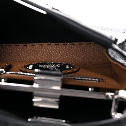Fendi Cuoio Romano Selleria Bi-Color Mini Peekaboo Iconic Satchel Black Mou 5 of 10
