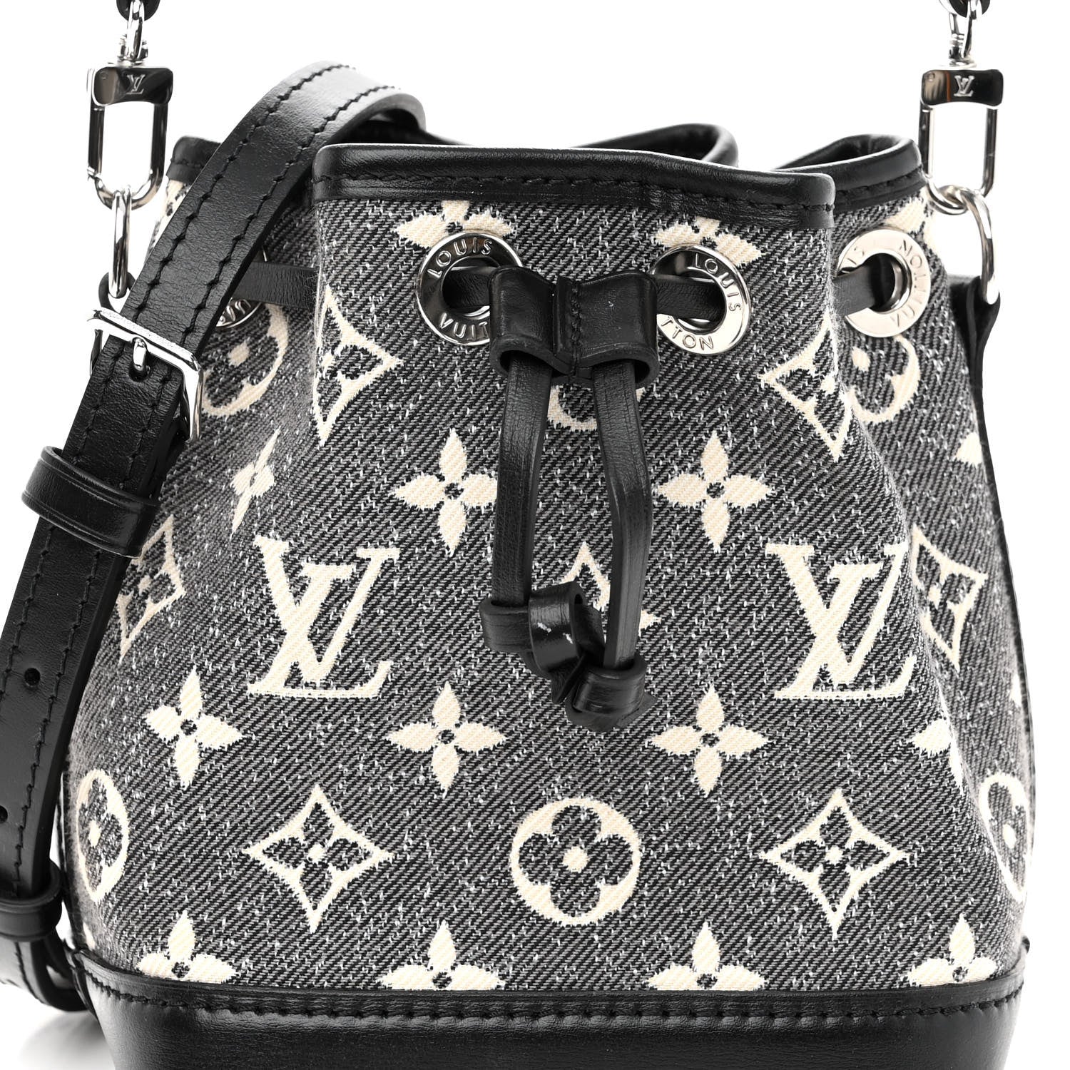 Louis Vuitton Monogram Jacquard Denim Nano Noe Bleu 7 of 9