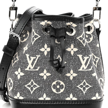 Louis Vuitton Monogram Jacquard Denim Nano Noe Bleu 7 of 9