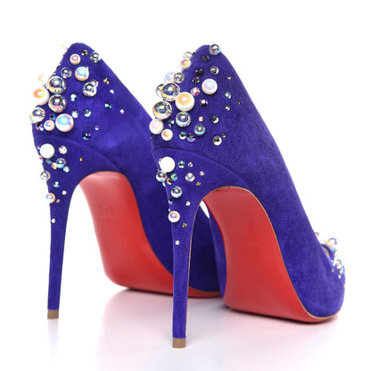Christian Louboutin Suede Candidate 100 Pumps 37.5 Purple 4 of 8
