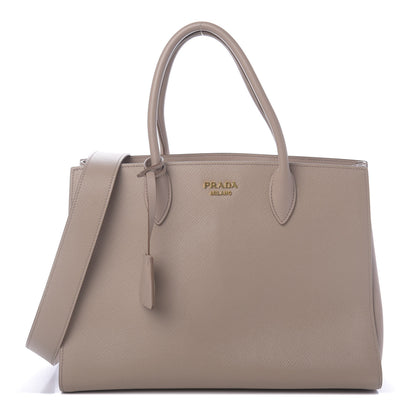 Prada Saffiano City Calfskin Large Bibliothèque Top Handle Cammeo 1 of 10