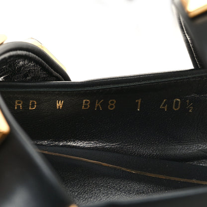 Valentino Garavani Calfskin Roman Stud Flat Mules 40.5 Black 6 of 9