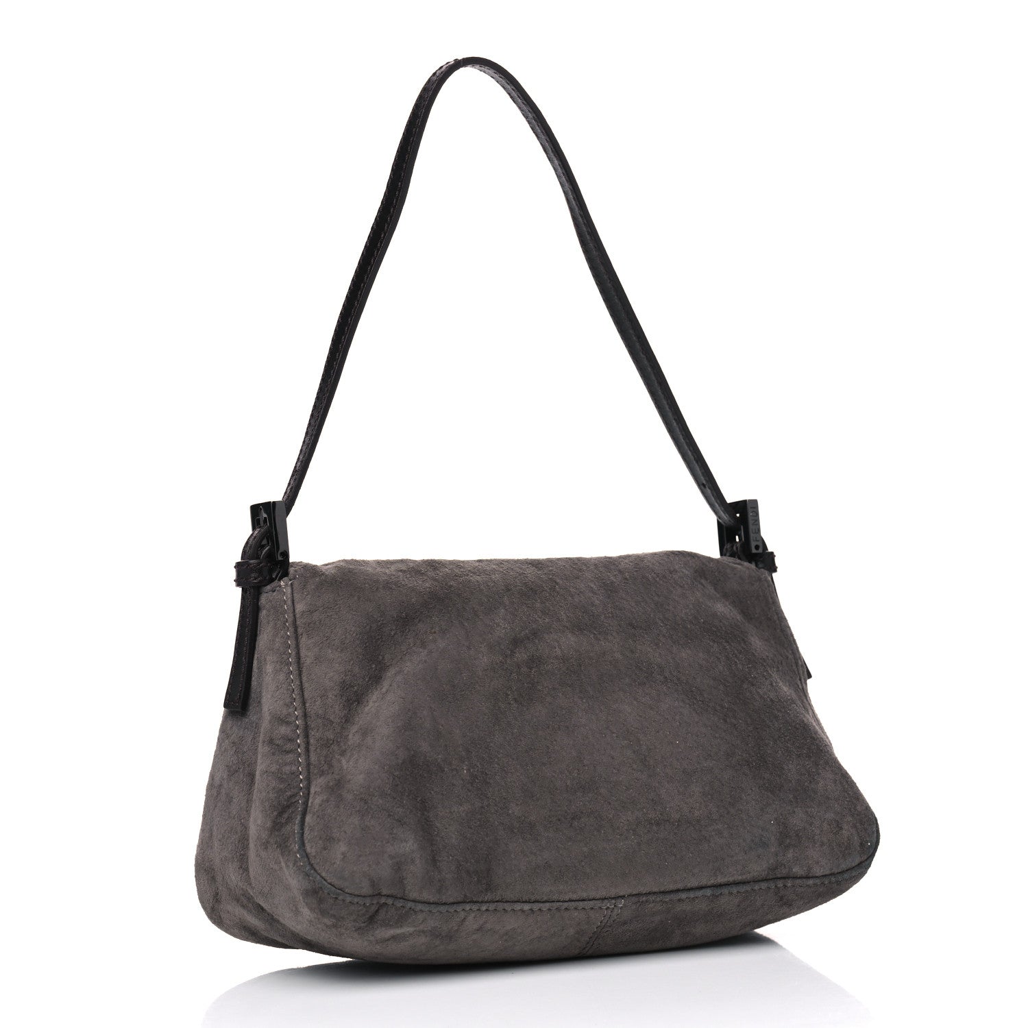 Fendi Suede Mini Mama Baguette Grey 3 of 7