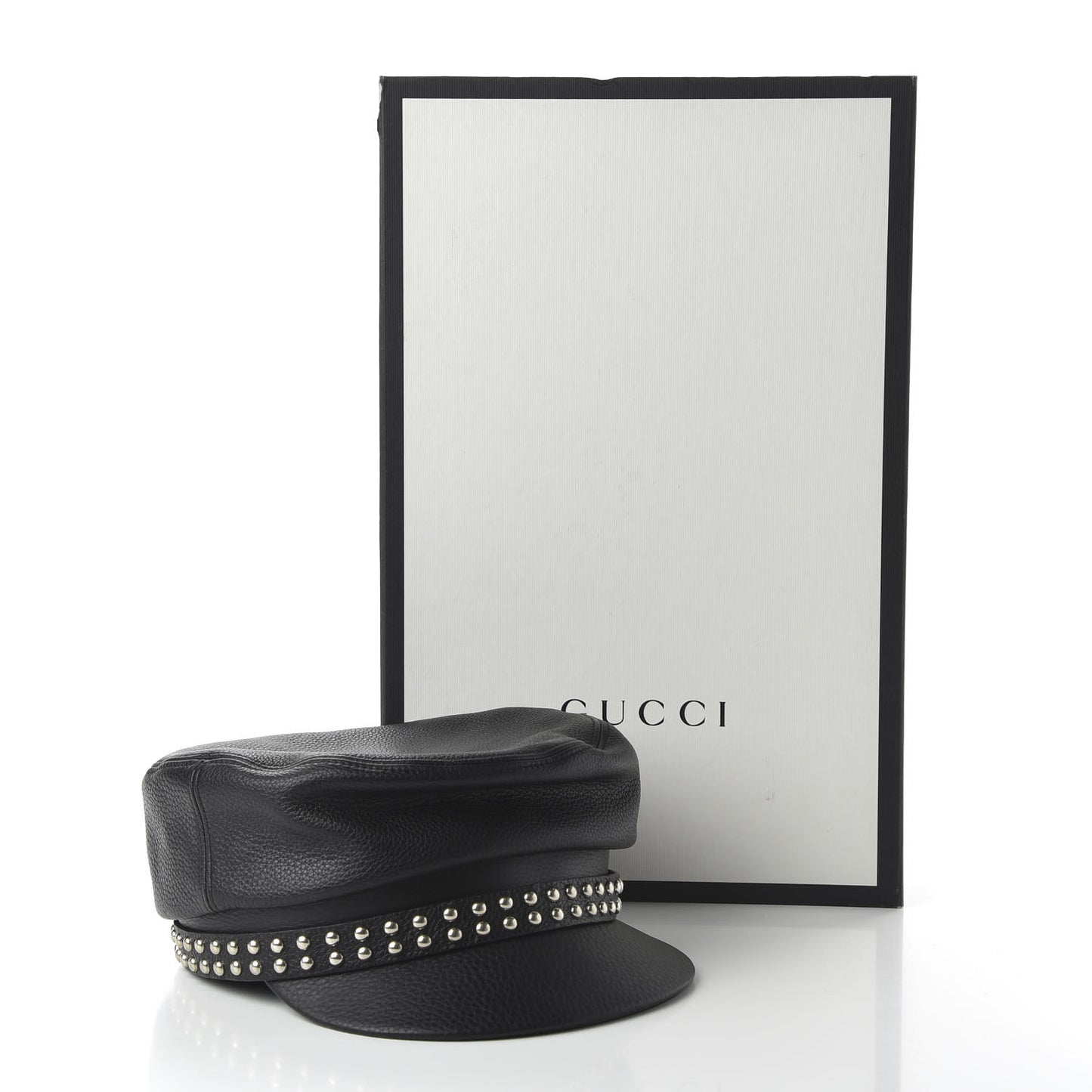 Calfskin Studded Cellarius Hat XL Black