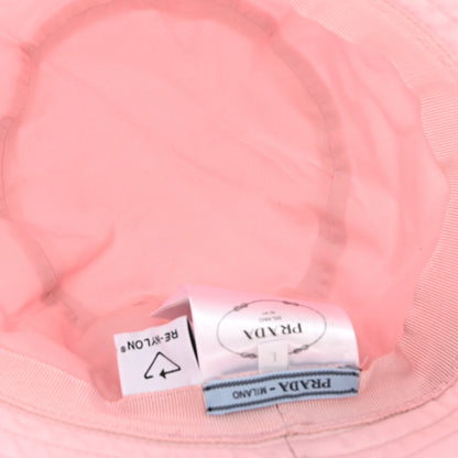 Prada Re-Nylon Metal Triangle Logo Womens Bucket Hat L Alabastro 7 of 8